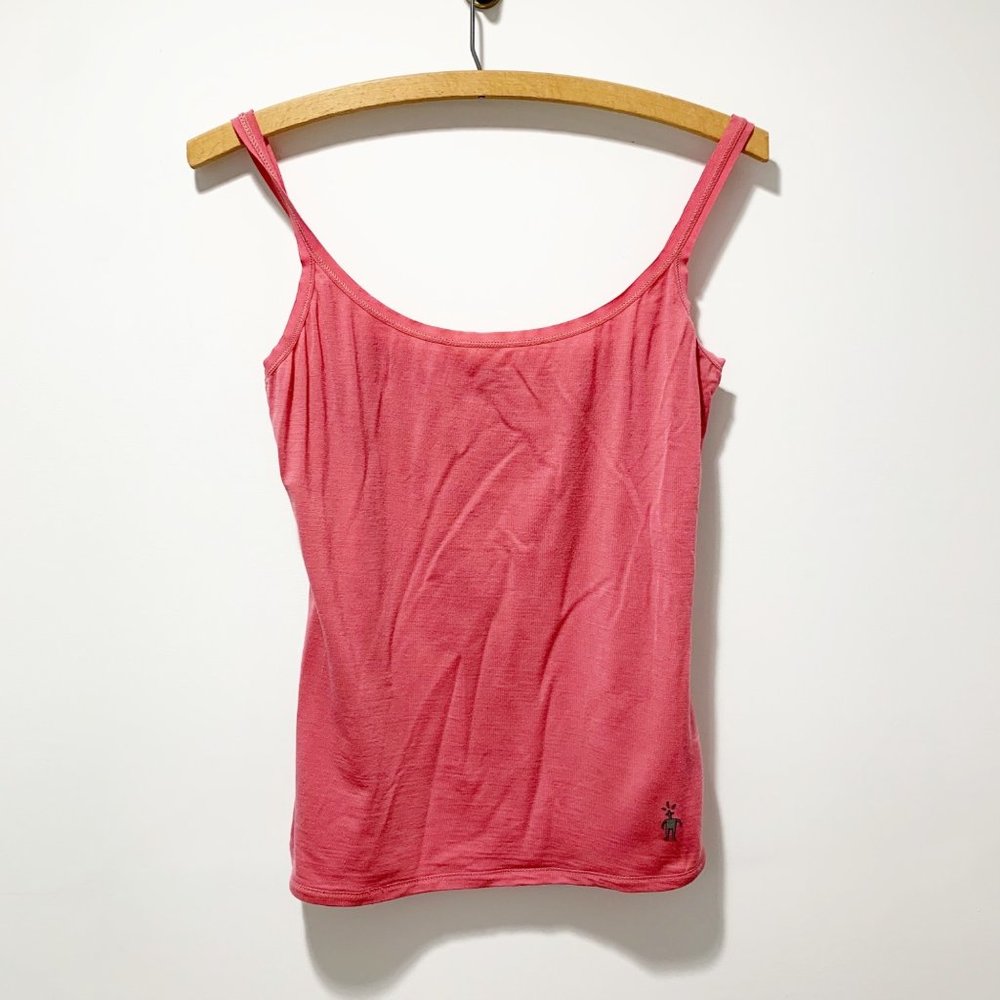 Smartwool Merino Wool Tank Top Size Medium Pink Base Layer Small Straps